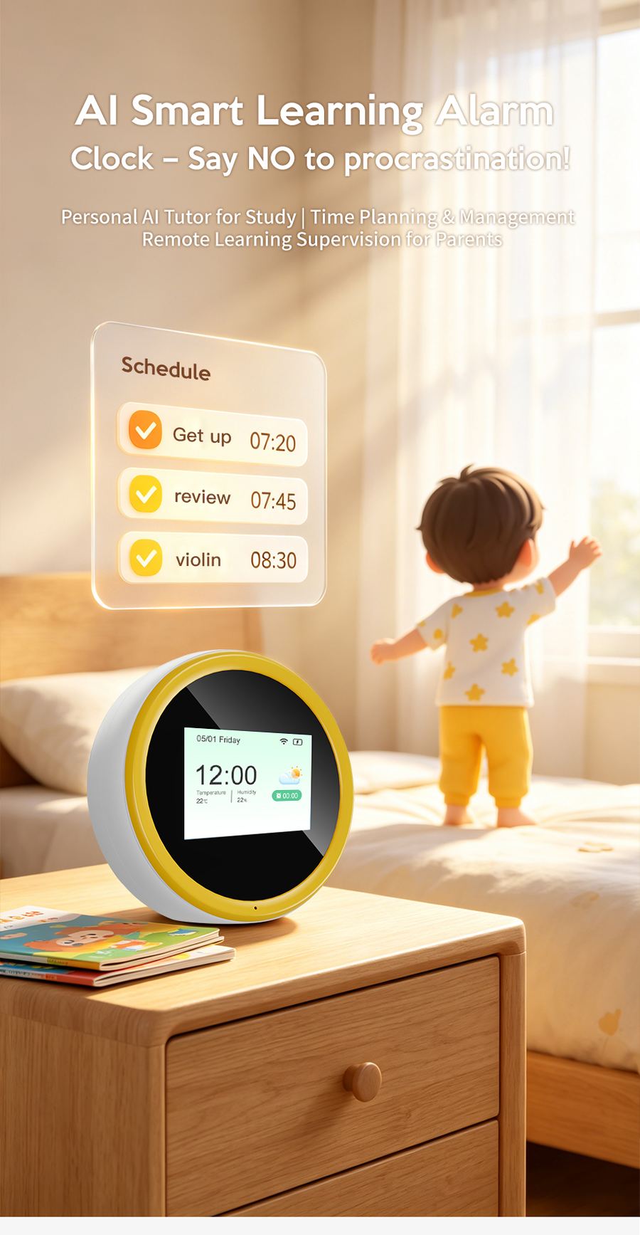 AI Clock AI Smart Learning Alarm Clock – Product Details 1