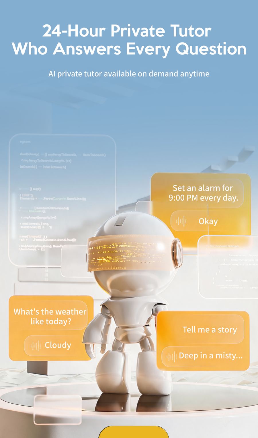 AI Clock AI Smart Learning Alarm Clock – Product Details 3