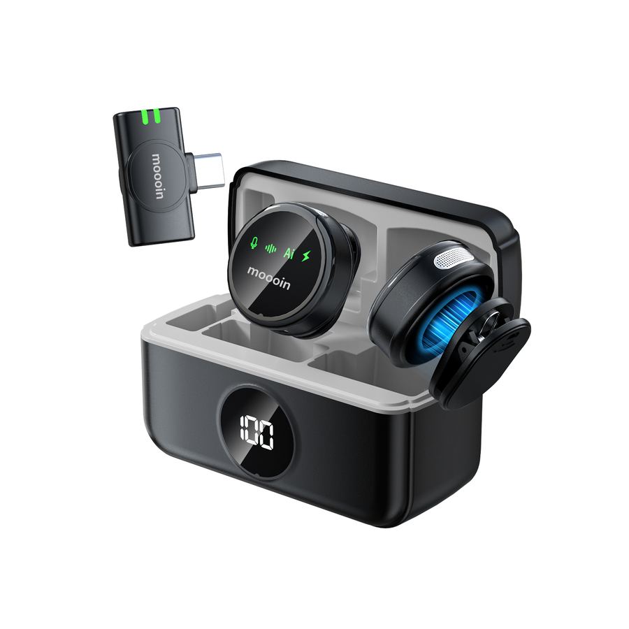 MC259 Magnetic Wireless Microphone with AI ENC – Product Details 1