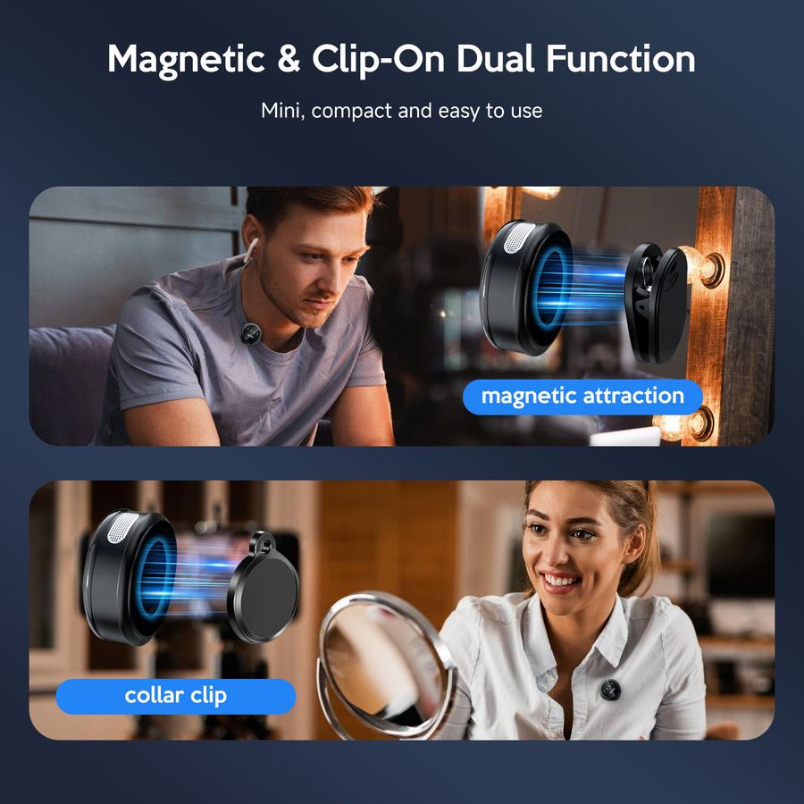 MC259 Magnetic Wireless Microphone with AI ENC – Product Details 2