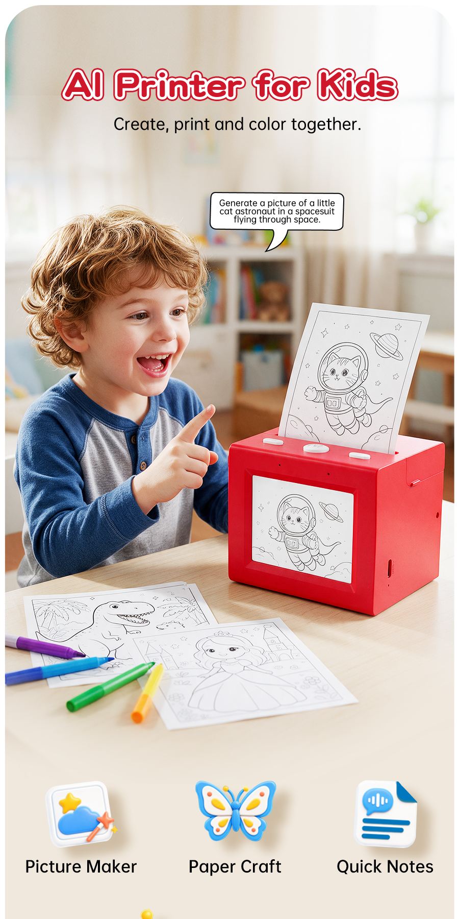 Q3 AI Magic Voice Printer – Product Details 1