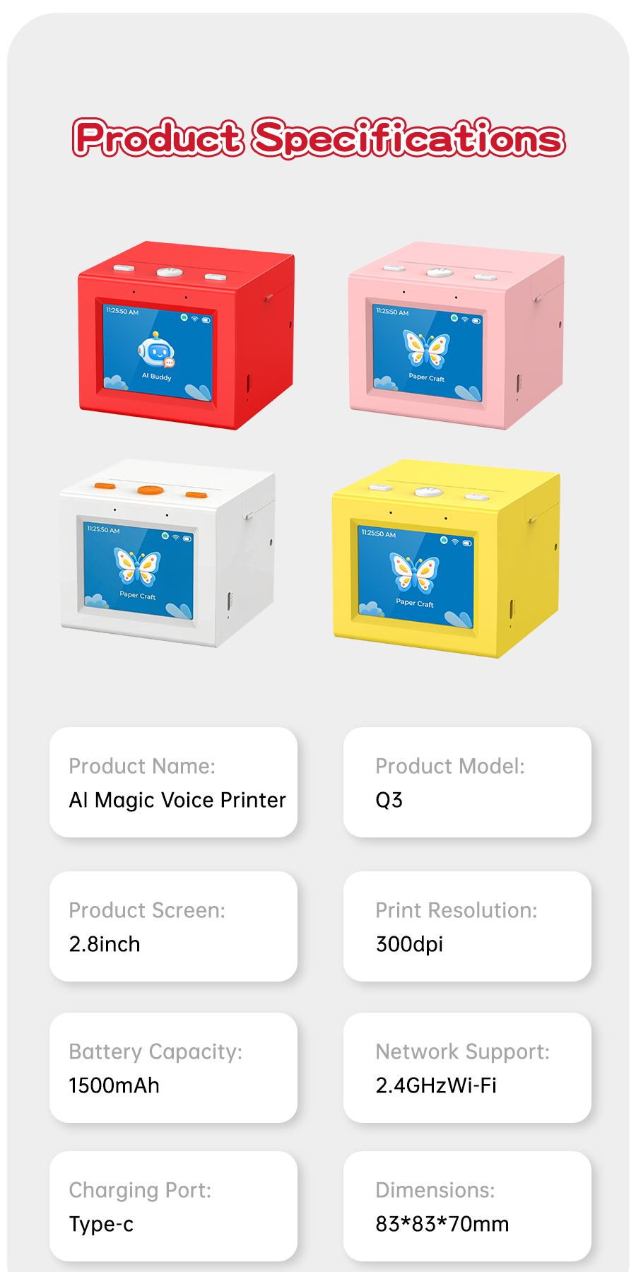 Q3 AI Magic Voice Printer – Product Details 10