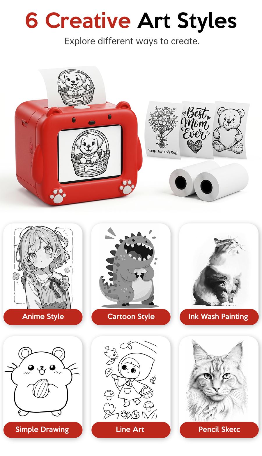 Q8 Kids AI Drawing Printer – Product Details 6