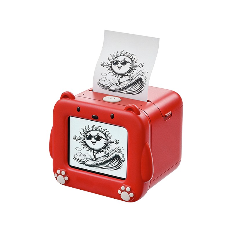 Kids AI drawing printer printing on thermal paper