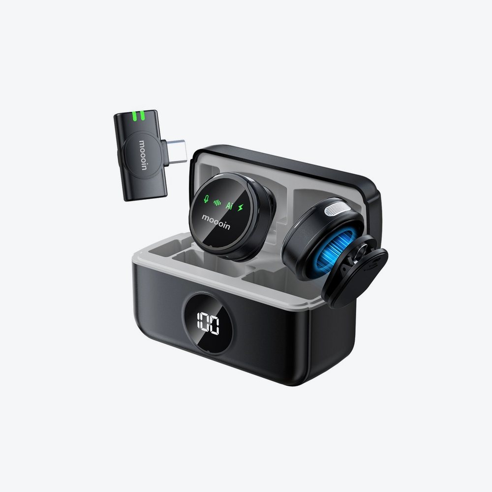 MC259 Magnetic Wireless Microphone with AI ENC